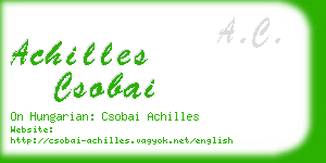 achilles csobai business card